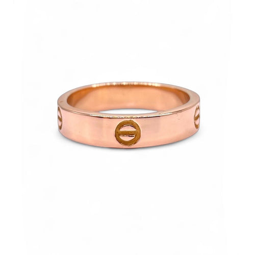 Rose Gold Love Ring In 18 KT