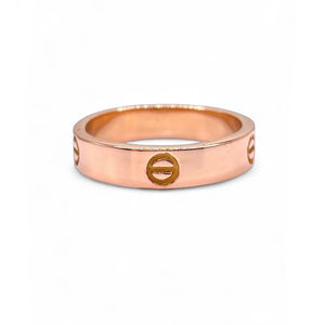 Rose Gold Love Ring In 18 KT