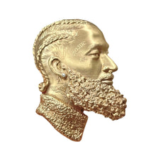 Load image into Gallery viewer, 14 KT Yellow Gold Solid Nipsey Hussle Pendant