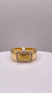 0.15 CT. Natural Diamond DAD Ring In 10 KT Yellow Gold