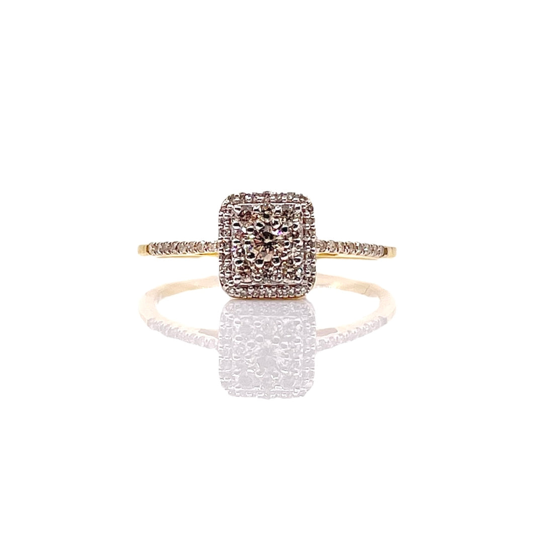 0.28 CT. Natural Diamond Women’s Ring In 10 KT Yellow Gold