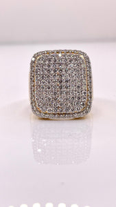 2.69 CT. VS-VVS Natural Diamond Men’s Rectangle Ring 10 KT Yellow Gold