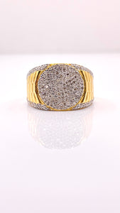 1.19 CT. Natural Diamond Men’s Ring In 10 KT Yellow Gold