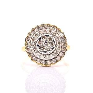 0.98 CT. Natural Diamond Round Shape Women’s Ring In 10 KT Yellow Gold
