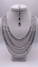 Load image into Gallery viewer, 6mm Double Curb Link Chain/Bracelet In Silver
