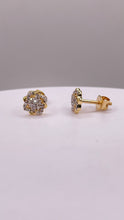Load image into Gallery viewer, 0.16 CT. Natural Diamond Stud Earrings In 10 KT Yellow Gold