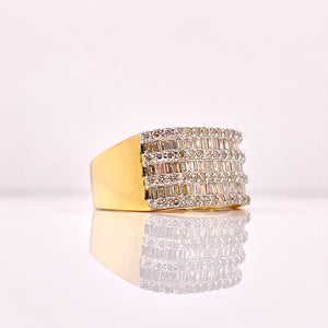 1.65 CT. Natural Diamond Men’s Ring In 10 KT Yellow Gold