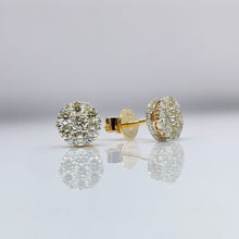 Load image into Gallery viewer, 0.72 CT. T.D.W Natural Diamond Stud Earrings In 10 KT Yellow Gold