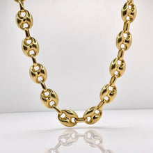 Load image into Gallery viewer, 12mm Puff Gucci Chain In 14 KT Yellow Gold
