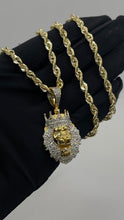 Load image into Gallery viewer, 0.81 CT. Natural Diamond Lion Pendent In 10 KT Yellow Gold