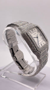 Cartier Santos Large With Natural VVS Diamonds