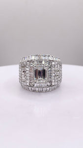 Men’s Lab Grown Diamond Ring In 10 KT White Gold