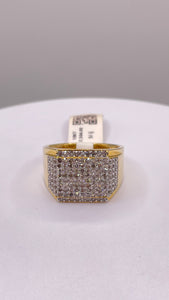 1.40 CT. Natural Diamond Square Shape Men’s Ring In 10 KT Yellow Gold