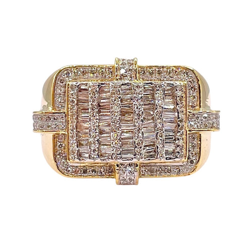 1.09 CT. Natural Diamond Men’s Comfort Fit Ring In 10 KT Yellow Gold