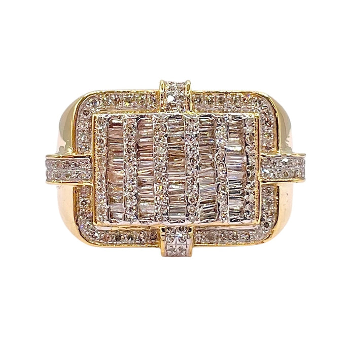 1.09 CT. Natural Diamond Men’s Comfort Fit Ring In 10 KT Yellow Gold
