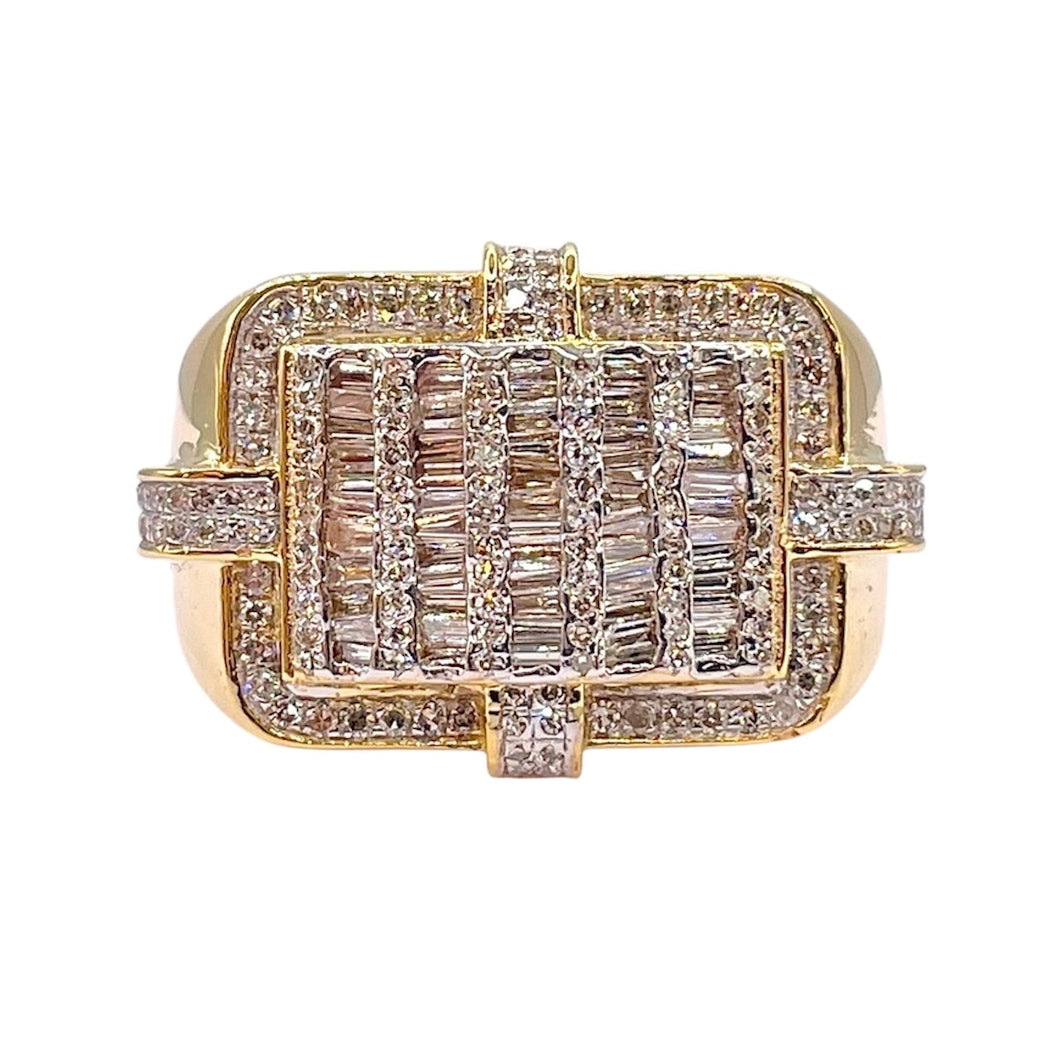 1.09 CT. Natural Diamond Men’s Comfort Fit Ring In 10 KT Yellow Gold