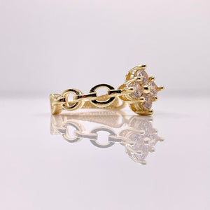 Women’s CZ Ring In 10 KT Yellow Gold
