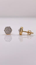 Load image into Gallery viewer, 0.45 CT. Natural Diamond Stud Earrings In 10 KT Yellow Gold