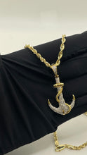 Load image into Gallery viewer, 0.66 CT. Natural Diamond Anchor Pendant In 10 KT Yellow Gold