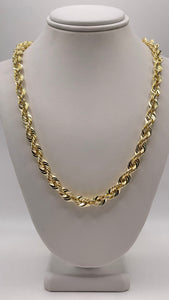 6.4mm Diamond Cut Rope Chain In 10 KT Yellow Gold