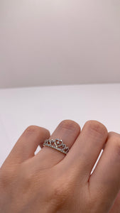 0.37 CT. Natural Diamond Heart-Shaped Tiara Ring In 10 KT Yellow Gold
