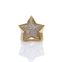 Load image into Gallery viewer, Natural Diamond Star Ring In 10 KT Yellow Gold