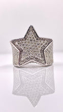 Load image into Gallery viewer, 7.80 CT. Natural Diamond Men’s Star Ring In 14 KT White Gold