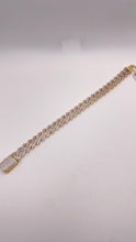 Load image into Gallery viewer, 6.74 CT. Natural Diamonds Zig-Zag Cuban Bracelet In 10 KT Yellow Gold