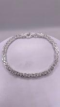 Load image into Gallery viewer, 3mm Byzantine Link Chain/Bracelet In Silver