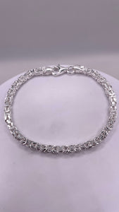 3mm Byzantine Link Chain/Bracelet In Silver