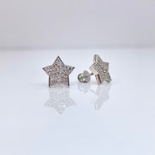 Load image into Gallery viewer, 0.31 CT. Natural Diamond Star Shape Stud Earrings In 10 KT White Gold