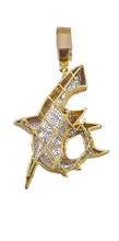 Load image into Gallery viewer, 2.16 Ct. Diamond Shark Pendent In 10 KT Yellow Gold