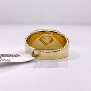 0.33 CT. Natural Diamond Men’s Square Shape Ring In 10 KT Yellow Gold