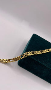 7.0mm Figaro Link Chain In 10 KT Yellow Gold
