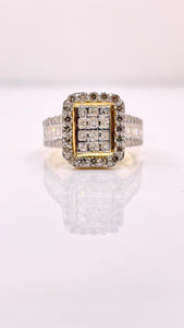 1.43 CT. Natural Diamond Ladies Ring In 10 KT Yellow Gold