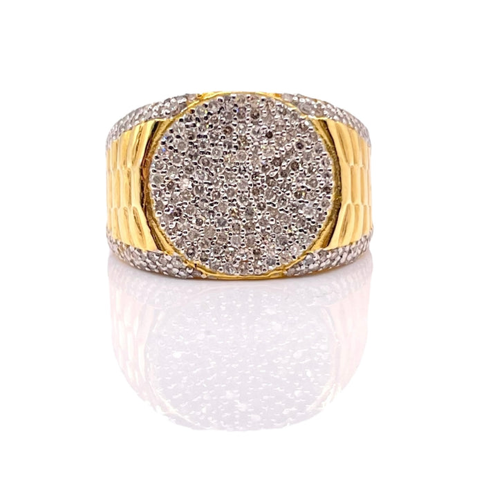 1.19 CT. Natural Diamond Men’s Ring In 10 KT Yellow Gold