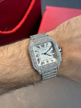 Load image into Gallery viewer, Cartier Santos Large With Natural VVS Diamonds