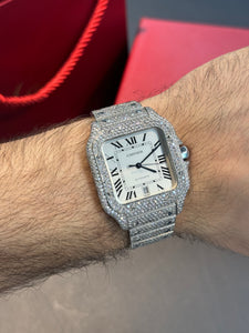 Cartier Santos Large With Natural VVS Diamonds