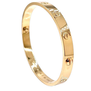 Cartier Inspired Love Bangle In 18 KT Yellow Gold