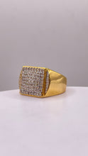 Load image into Gallery viewer, 1.02 CT. Natural Diamond Men’s Square Ring In 10 KT Yellow Gold