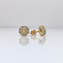 Load image into Gallery viewer, 0.12 CT. Natural Diamond Stud Earrings In 10 KT Yellow Gold