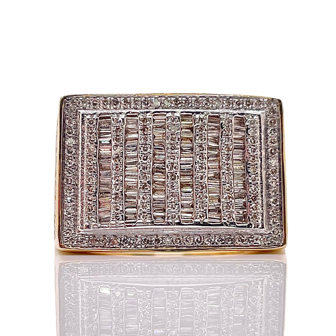 1.13 CT. Natural Diamond Men’s Ring In 10 KT Yellow Gold