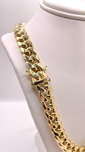 11mm Miami Cuban Link Chain In 10 KT Yellow Gold