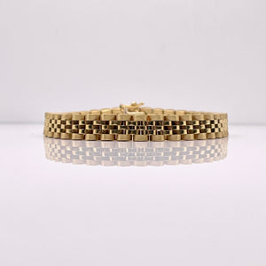 8mm Solid Band Style Men’s Bracelet In 10 KT Yellow Gold