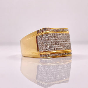 0.70 CT. Natural Diamond Men’s Ring In 10 KT Yellow Gold