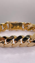 Load image into Gallery viewer, 14.9mm Solid Miami Cuban Link Bracelet In 10 KT Yellow Gold