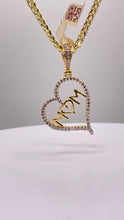 Load image into Gallery viewer, 0.27 CT. Natural Diamond Mom Heart Shape Pendent In 10 KT Yellow Gold