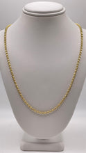 Load image into Gallery viewer, 2.50mm Moon Cut Ball Necklace In 10 KT Yellow Gold