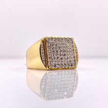 Load image into Gallery viewer, 1.02 CT. Natural Diamond Men’s Square Ring In 10 KT Yellow Gold