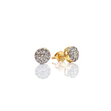 Load image into Gallery viewer, 0.31 CT. Natural Diamond Round Shape Stud Earrings In 10 KT Yellow Gold